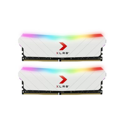 رم کامپیوتر DDR4 دو کاناله 3600 مگا هرتز CL18 پی ان وای مدل XLR8 RGB ظرفیت 16 گیگابایت White